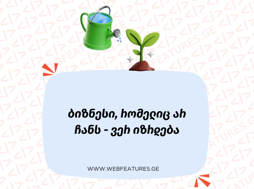ბიზნესი, რომელიც არ ჩანს - ვერ იზრდება